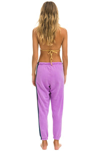 5 STRIPE SWEATPANTS - NEON PURPLE Women's Sweatpants Aviator Nation