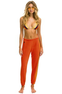 5 STRIPE SWEATPANTS - ORANGE // YELLOW // PURPLE Women's Sweatpants Aviator Nation