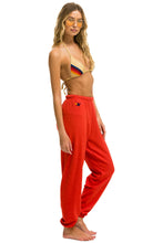 Cargar imagen en el visor de la galería, 5 STRIPE SWEATPANTS - RED // NEON RAINBOW Aviator Nation