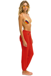 5 STRIPE SWEATPANTS - RED // YELLOW // PURPLE Women's Sweatpants Aviator Nation