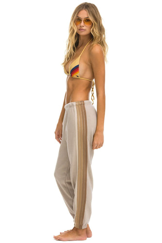 5 STRIPE SWEATPANTS - SAND // TAN Women's Sweatpants Aviator Nation