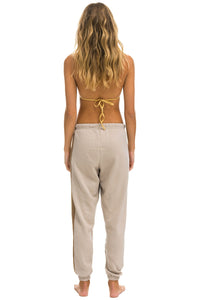 5 STRIPE SWEATPANTS - SAND // TAN Women's Sweatpants Aviator Nation