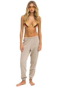 5 STRIPE SWEATPANTS - SAND // TAN Women's Sweatpants Aviator Nation