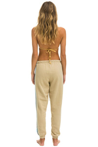 5 STRIPE SWEATPANTS - SAND // USA Women's Sweatpants Aviator Nation