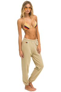 5 STRIPE SWEATPANTS - SAND // USA Women's Sweatpants Aviator Nation