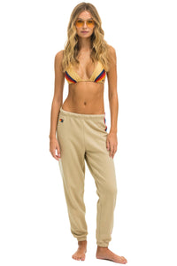 5 STRIPE SWEATPANTS - SAND // USA Women's Sweatpants Aviator Nation