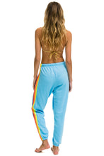 Cargar imagen en el visor de la galería, 5 STRIPE SWEATPANTS - SKY // NEON RAINBOW Aviator Nation