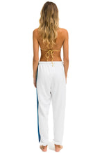 Load image into Gallery viewer, 5 STRIPE SWEATPANTS - WHITE // BLUE Women&#39;s Sweatpants Aviator Nation