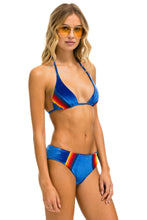 Load image into Gallery viewer, 5 STRIPE VELVET SCRUNCH BIKINI BOTTOM - ANTIGUA Swim Aviator Nation