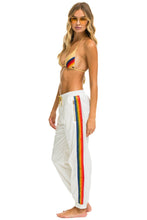 Load image into Gallery viewer, 5 STRIPE WIND PANT - VINTAGE WHITE GLOSSY Women&#39;s Sweatpants Aviator Nation
