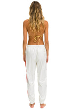 Load image into Gallery viewer, 5 STRIPE WIND PANT - VINTAGE WHITE GLOSSY Women&#39;s Sweatpants Aviator Nation