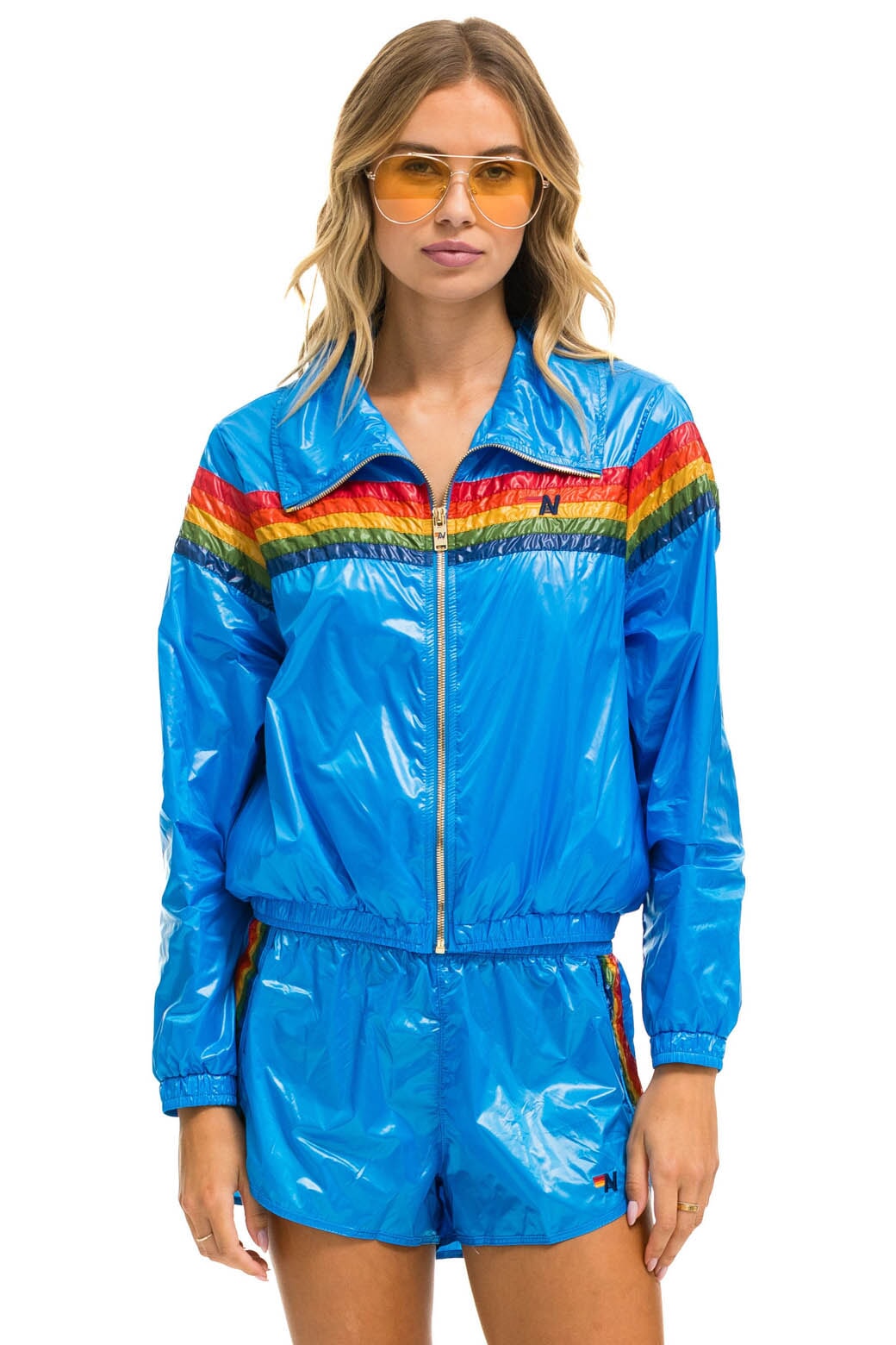 5 STRIPE WINDBREAKER - BLUE CINA Women's Windbreaker Aviator Nation