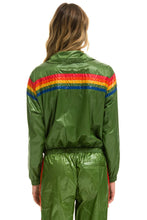 Load image into Gallery viewer, 5 STRIPE - WINDBREAKER GARDEN GREEN GLOSSY Women&#39;s Outerwear Aviator Nation