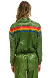 5 STRIPE - WINDBREAKER GARDEN GREEN GLOSSY Women's Outerwear Aviator Nation