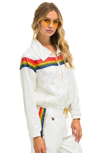 5 STRIPE WINDBREAKER - VINTAGE WHITE Women's Outerwear Aviator Nation
