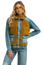 Load image into Gallery viewer, ASPEN SHERPA UNISEX DENIM JACKET - MEDIUM VINTAGE Denim Jacket Aviator Nation