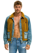 Load image into Gallery viewer, ASPEN SHERPA UNISEX DENIM JACKET - MEDIUM VINTAGE Denim Jacket Aviator Nation