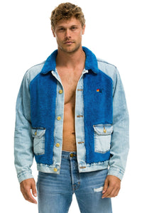 ASPEN SHERPA UNISEX DENIM JACKET - SUPER LIGHT BLUE Denim Jacket Aviator Nation