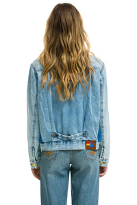 ASPEN SHERPA UNISEX DENIM JACKET - SUPER LIGHT BLUE Denim Jacket Aviator Nation