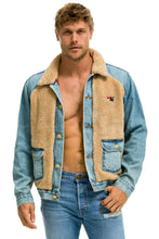 Load image into Gallery viewer, ASPEN SHERPA UNISEX DENIM JACKET - VINTAGE WHEAT Denim Jacket Aviator Nation