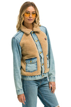 Load image into Gallery viewer, ASPEN SHERPA UNISEX DENIM JACKET - VINTAGE WHEAT Denim Jacket Aviator Nation
