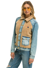Load image into Gallery viewer, ASPEN SHERPA UNISEX DENIM JACKET - VINTAGE WHEAT Denim Jacket Aviator Nation
