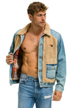 Load image into Gallery viewer, ASPEN SHERPA UNISEX DENIM JACKET - VINTAGE WHEAT Denim Jacket Aviator Nation