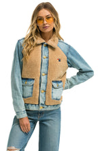 Load image into Gallery viewer, ASPEN SHERPA UNISEX DENIM JACKET - VINTAGE WHEAT Denim Jacket Aviator Nation