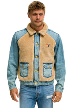 Load image into Gallery viewer, ASPEN SHERPA UNISEX DENIM JACKET - VINTAGE WHEAT Denim Jacket Aviator Nation