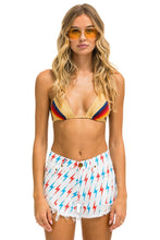 Last inn bildet i Galleri-visningsprogrammet, AVIATOR BOLT BOYFRIEND CUTOFF JEAN SHORTS - WHITE Denim Shorts Aviator Nation
