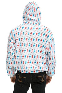AVIATOR BOLT W/ BOLT EMBROIDERY RELAXED PULLOVER HOODIE - WHITE // USA Hoodie Aviator Nation