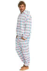 AVIATOR BOLT W/ BOLT EMBROIDERY SWEATPANTS - WHITE // USA Men's Sweatpants Aviator Nation