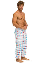 Last inn bildet i Galleri-visningsprogrammet, AVIATOR BOLT W/ BOLT EMBROIDERY SWEATPANTS - WHITE // USA Men&#39;s Sweatpants Aviator Nation
