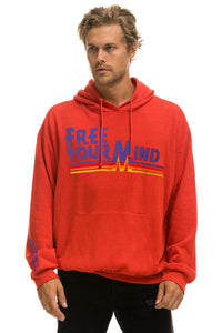 AVIATOR NATION + AIM YOUTH MENTAL HEALTH RELAXED PULLOVER HOODIE - RED Hoodie Aviator Nation
