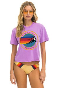 AVIATOR NATION ASPEN BOYFRIEND TEE - NEON PURPLE Boyfriend Tee Aviator Nation