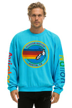 Load image into Gallery viewer, AVIATOR NATION AUSTIN RELAXED CREW SWEATSHIRT - NEON BLUE Sweatshirt Aviator Nation