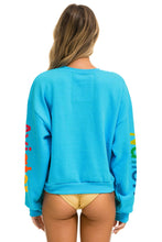 Load image into Gallery viewer, AVIATOR NATION AUSTIN RELAXED CREW SWEATSHIRT - NEON BLUE Sweatshirt Aviator Nation