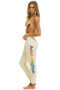 AVIATOR NATION AUSTIN SWEATPANTS - VINTAGE WHITE Women's Sweatpants Aviator Nation