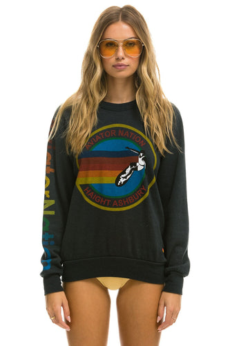 AVIATOR NATION HAIGHT ASHBURY SWEATSHIRT - CHARCOAL Sweatshirt Aviator Nation