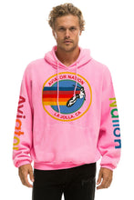 将图片加载到图库查看器，AVIATOR NATION LA JOLLA RELAXED PULLOVER HOODIE - NEON PINK Hoodie Aviator Nation