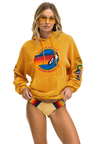 AVIATOR NATION LAGUNA BEACH RELAXED PULLOVER HOODIE - GOLD Hoodie Aviator Nation