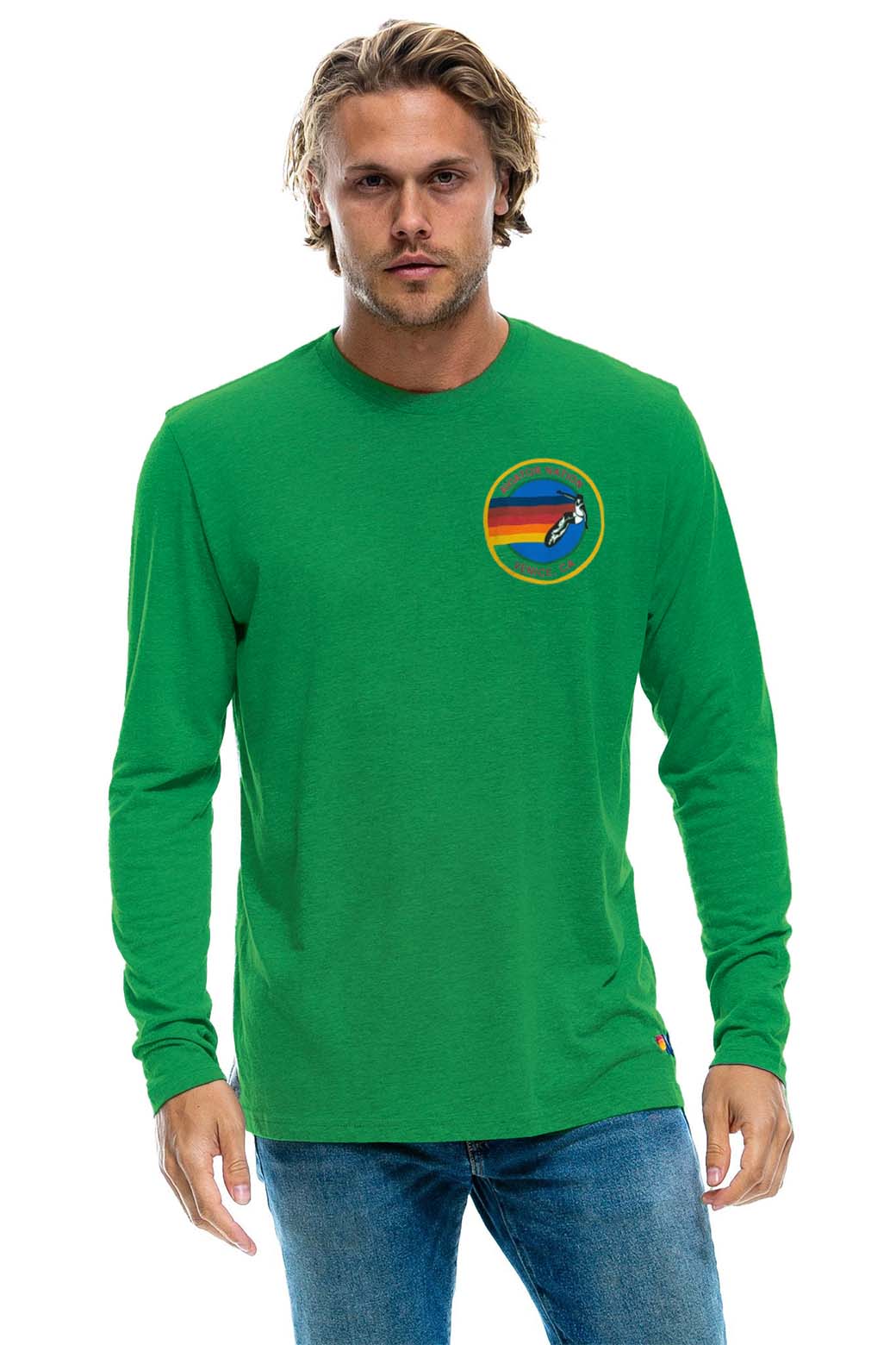 AVIATOR NATION LONG SLEEVE TEE - KELLY GREEN Aviator Nation