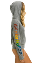 Load image into Gallery viewer, AVIATOR NATION MALIBU ZIP HOODIE - HEATHER GREY Hoodie Aviator Nation