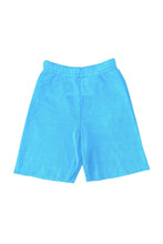 Load image into Gallery viewer, AVIATOR NATION KIDS SWEATSHORTS - NEON BLUE Kids Shorts Aviator Nation