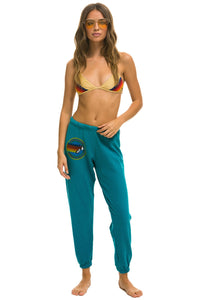 AVIATOR NATION MANHATTAN BEACH SWEATPANTS - TEAL Women's Sweatpants Aviator Nation