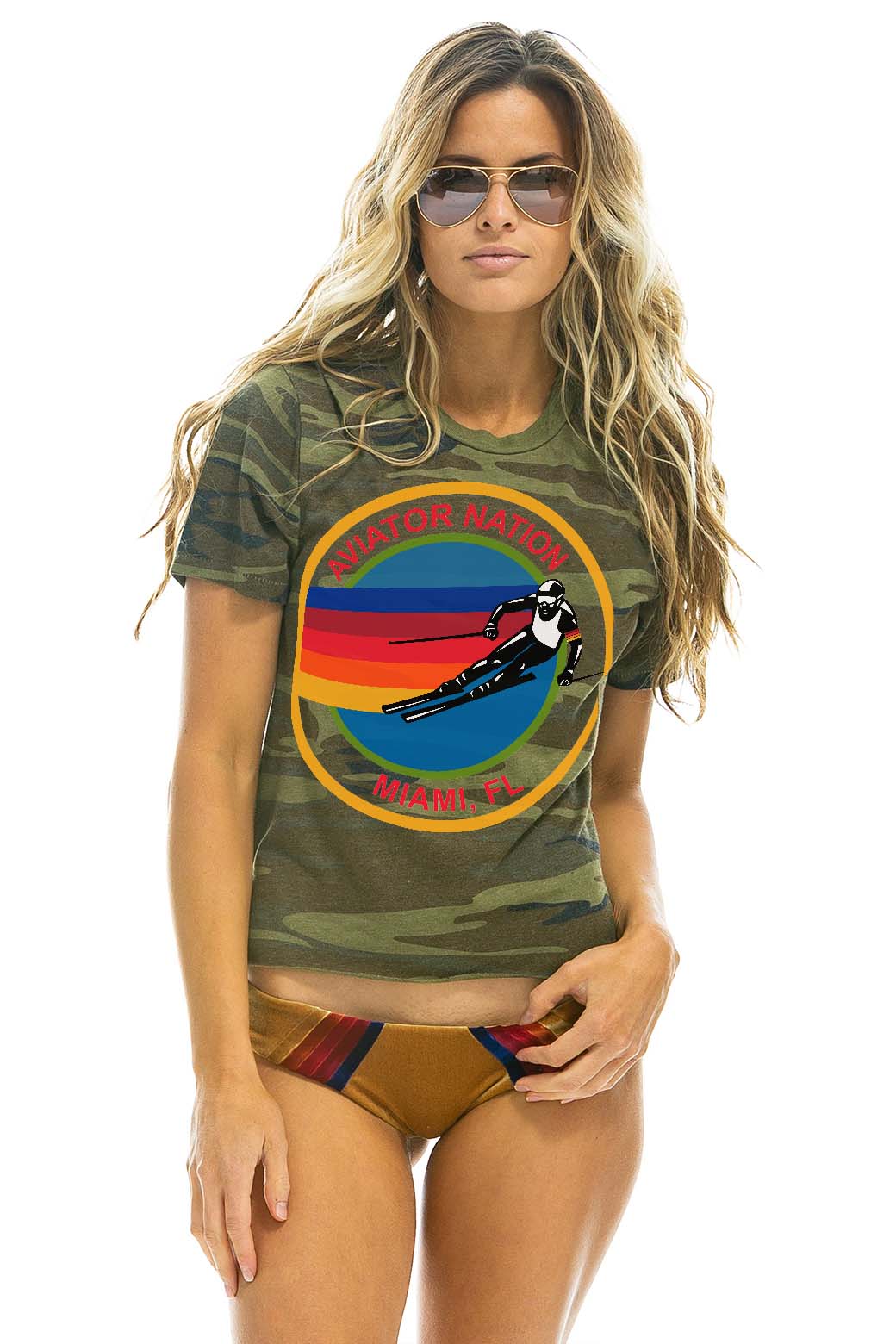 AVIATOR NATION MI - BOYFRIEND TEE CAMO Boyfriend Tee Aviator Nation