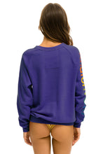 Load image into Gallery viewer, AVIATOR NATION MIAMI CREW SWEATSHIRT - PURPLE Sweatshirt Aviator Nation