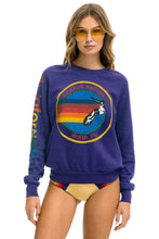 Load image into Gallery viewer, AVIATOR NATION MIAMI CREW SWEATSHIRT - PURPLE Sweatshirt Aviator Nation