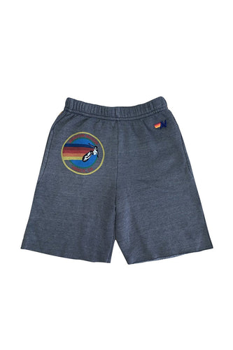 AVIATOR NATION KIDS SWEATSHORTS - VINTAGE CHARCOAL Kids Shorts Aviator Nation