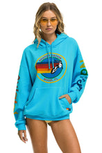 Load image into Gallery viewer, AVIATOR NATION MIAMI RELAXED PULLOVER HOODIE - NEON BLUE Hoodie Aviator Nation
